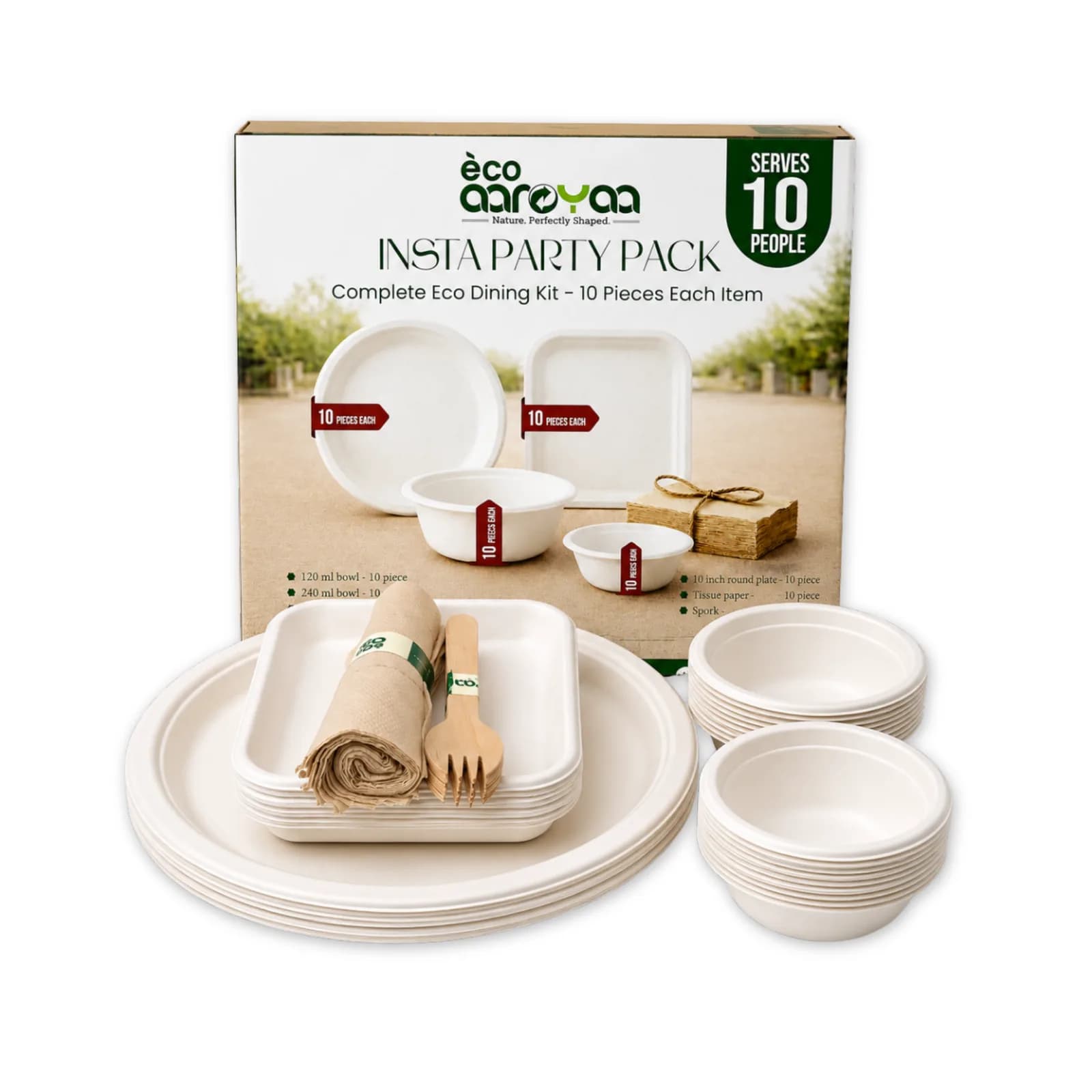 Eco Aaroyaa Insta Party Pack for 10 People 1